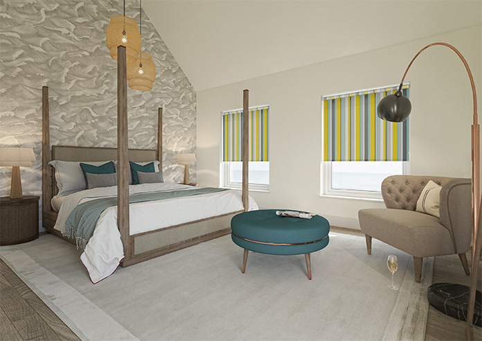 Riviera Stripe, Chartreuse - Twist&Fit Roller Blind - Image 7